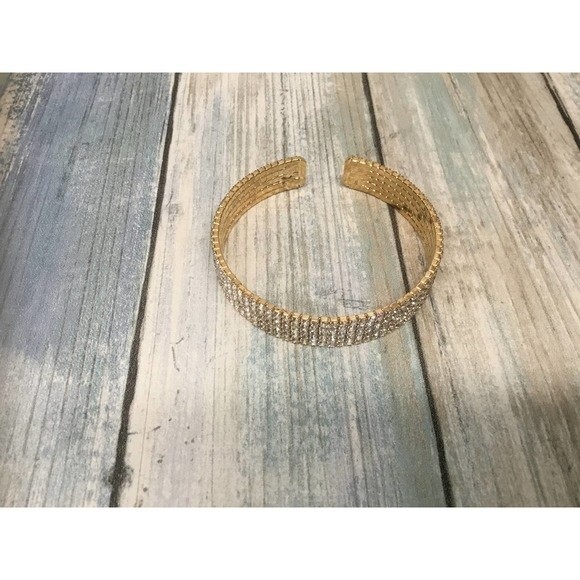 Natasha Gold Rhinestone Bracelet - Picture 3 of 4